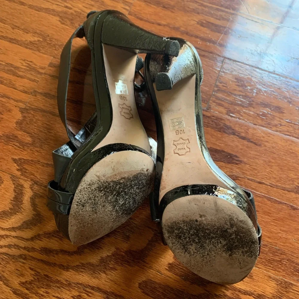 Charles David Black Platform Sandal Size 10
